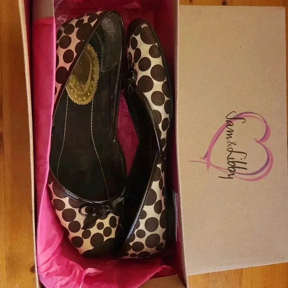 Sam & Libby Polka Dot Ballet Flats size 6.5